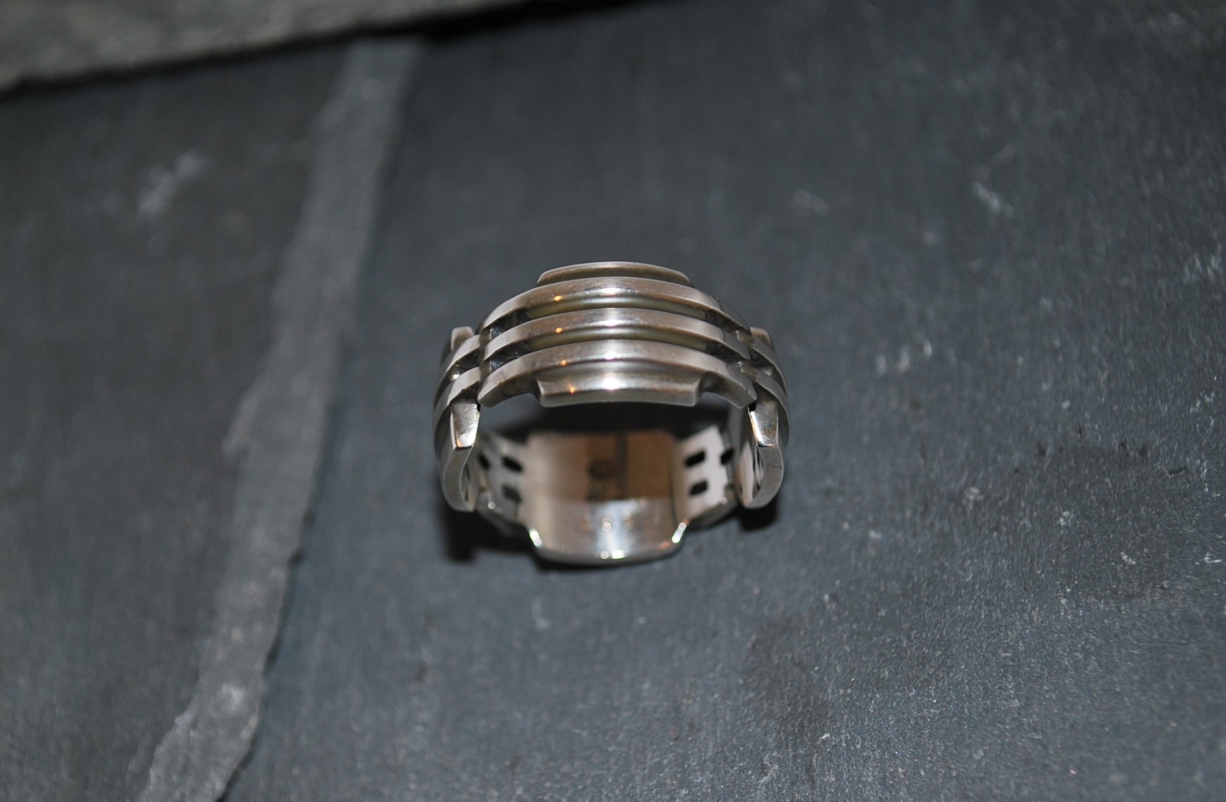 925s Georg Jensen oxyderet herrering